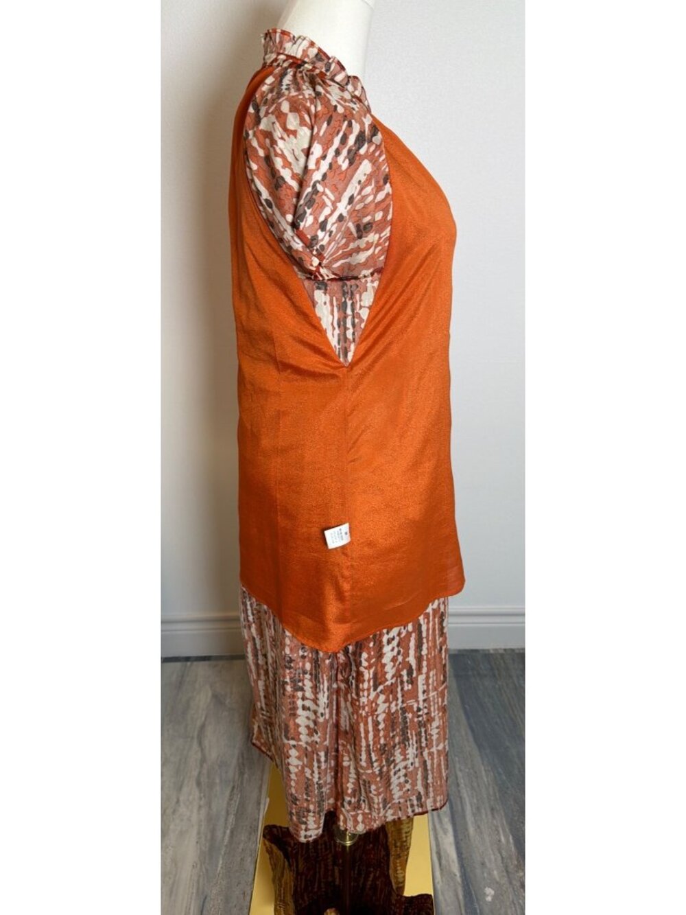 THML Rust Boho Abstract Print Maxi Dress with Pockets - Size Medium - Picture 13 of 13